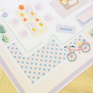 洗えるキッズラグ TOCO LIFE KIDS “おままごと” フランネル ピンク