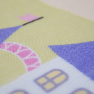 洗えるキッズラグ TOCO LIFE KIDS “お姫様ごっこ お城” フランネル ピンク