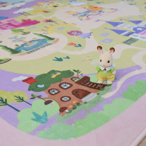 洗えるキッズラグ TOCO LIFE KIDS “お姫様ごっこ お城” フランネル ピンク