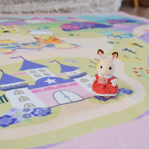 洗えるキッズラグ TOCO LIFE KIDS “お姫様ごっこ お城” フランネル ピンク