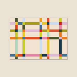 洗えるキッズラグ TOCO LIFE KIDS “キッズルーム ハッピーチェック” フランネル ベージュ