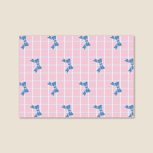 洗えるキッズラグ TOCO LIFE KIDS “リボン・リボン” フランネル ピンク