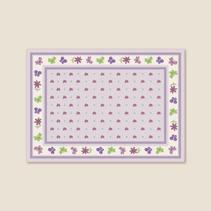 洗えるキッズラグ TOCO LIFE KIDS “バタフライワルツ” フランネル パープル