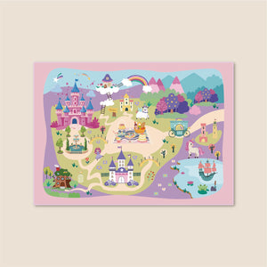 洗えるキッズラグ TOCO LIFE KIDS “お姫様ごっこ お城” フランネル ピンク