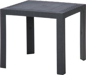 水を弾く軽量素材でできたシンプルモダンなガーデンテーブル RUREILA 正方形 ブラック - TOCO LIFE