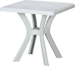水を弾く軽量素材でできたシンプルモダンなガーデンテーブル CAMOO 正方形 ホワイト - TOCO LIFE