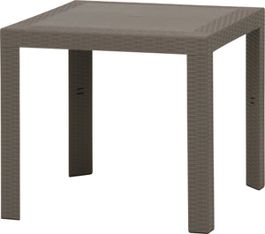 水を弾く軽量素材でできたシンプルモダンなガーデンテーブル RUREILA 正方形 グレー - TOCO LIFE