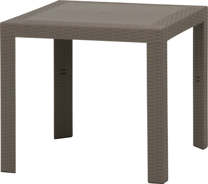 水を弾く軽量素材でできたシンプルモダンなガーデンテーブル RUREILA 正方形 グレー