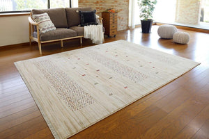 民族調手織り絨毯の様なエスニックなデザインのウィルトンラグマット ジャルダン 5サイズ - TOCO LIFE