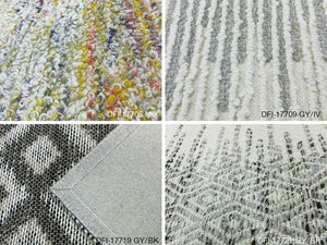 グレーを基調としたナチュラルで温もりのあるインド製手織りラグ MINDI DFI-17721 4サイズ - TOCO LIFE