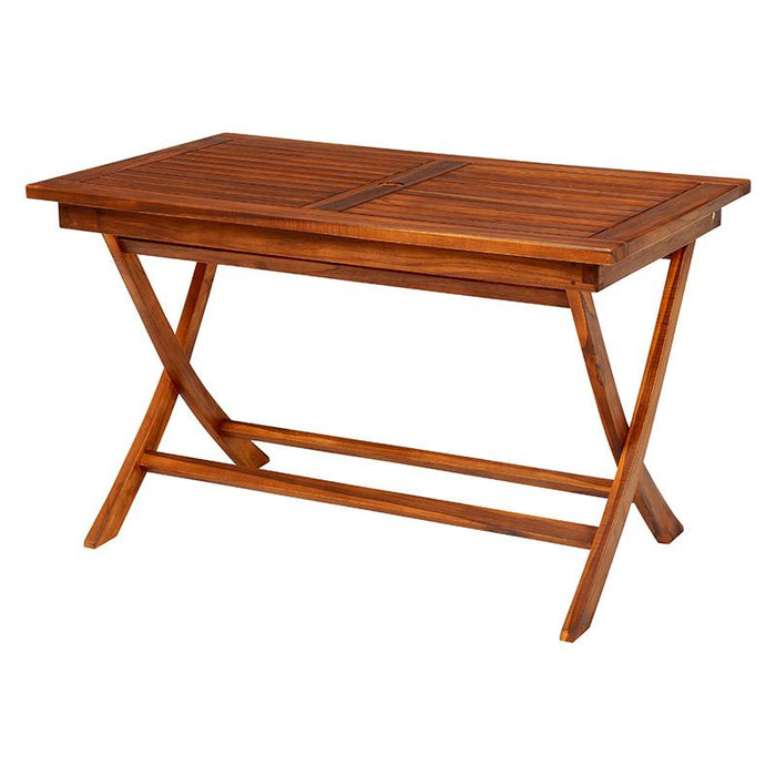 天然木チーク材を使用したシンプルなアウトドアテーブル MERKEL