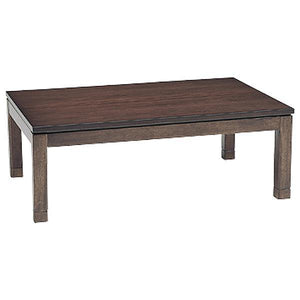 天然木材の突板天板を使ったシンプルモダンなこたつテーブル シェルタ ロータイプ ブラウン - TOCO LIFE