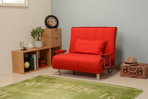 一人暮らしのお部屋にぴったりなコンパクトサイズのソファベッド PETORA レッド - TOCO LIFE