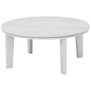 リバーシブル天板の可愛らしい円形こたつテーブル アベル ホワイト - TOCO LIFE