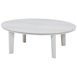 リバーシブル天板の可愛らしい楕円形こたつテーブル アベル ホワイト - TOCO LIFE