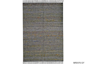 鮮やかな色目としっかりした厚みのある手織りラグマット RUELLE MR0476 4サイズ グレー - TOCO LIFE