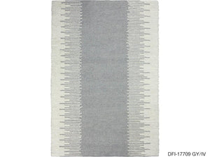 グレーを基調としたナチュラルで温もりのあるインド製手織りラグ MINDI DFI-17709 4サイズ - TOCO LIFE