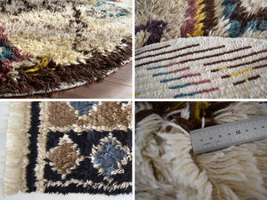 天然ウールを100％贅沢に使ったネイティブ柄の手織りラグマット AWE-18061 3サイズ - TOCO LIFE