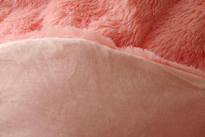 うさぎのようなふわふわファータッチのコンパクトな丸型こたつ布団 Philip ピンク - TOCO LIFE