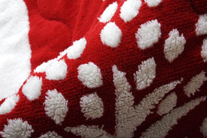 可愛らしいデザインにシープジャガード素材を使ったこたつ掛け布団 RUNETTA レッド - TOCO LIFE