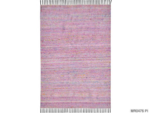 鮮やかな色目としっかりした厚みのある手織りラグマット RUELLE MR0476 4サイズ ピンク - TOCO LIFE