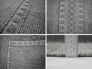 縄編み風デザインとナチュラルテイストカラーが和モダンなラグマット SEMPER 5サイズ グレー - TOCO LIFE