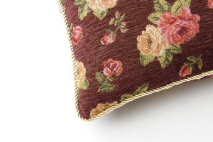 上品な風合いのあるエレガンス柄のジャガード織ソファクッション テセラ 同色2個組 ブラウン - TOCO LIFE