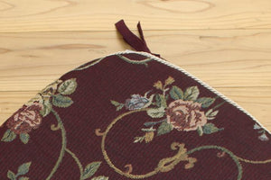 エレガントで高級感のあるジャガード織りチェアシート モーリア 同色4個組 ブラウン - TOCO LIFE