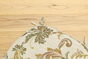 エレガントで高級感のあるジャガード織りチェアクッション ライザ 同色2個組 ブラウン - TOCO LIFE