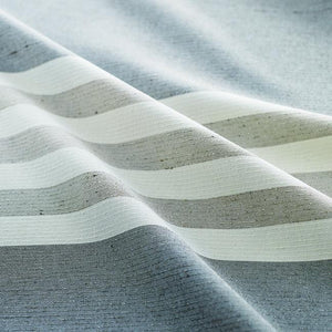 コットンを織り交ぜたナチュラルな飽きのこないボーダーデザインカーテン Hardi ベージュ 1枚入り - TOCO LIFE