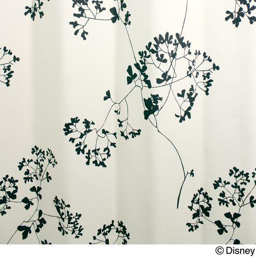 動きのある細い茎と葉をのびやかにデザインした遮光カーテン Disney MICKEY/Twig leaf アイボリー 1枚入り