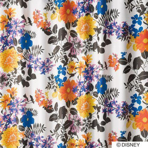 多彩な花が咲き乱れているデザインの遮光カーテン Disney MICKEY/Profusion ブラック 1枚入り - TOCO LIFE