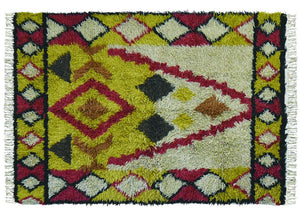 天然ウールを100％贅沢に使ったネイティブ柄の手織りラグマット AWE-18061 3サイズ - TOCO LIFE