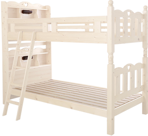 上下段をそれぞれ分割することができる便利な2段ベッド CERRADO ホワイト - TOCO LIFE