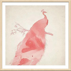モダンでトレンドのインテリアに馴染むアートポスター 『Pink Peacock』 - TOCO LIFE