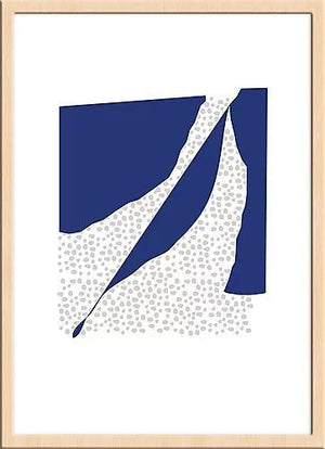 ミニマルで洗練されたアブストラクトアートポスター Blue Shapes - TOCO LIFE
