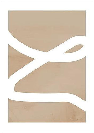 ミニマルで洗練されたアブストラクトアートポスター White Path - TOCO LIFE