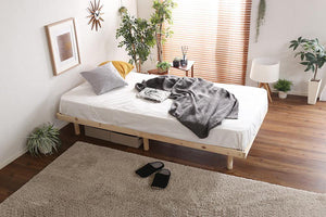 脚付き総檜すのこベッドとポケットコイルマットレスのベッドセット Pierna - TOCO LIFE