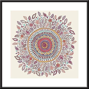 世界の文化や民族芸術から大きな影響を受けたアートポスター「Sunflower Mandala」 - TOCO LIFE