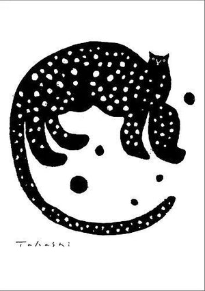 味のあるタッチで描かれたモノクロ動物のアートポスター「ヒョウ」 - TOCO LIFE