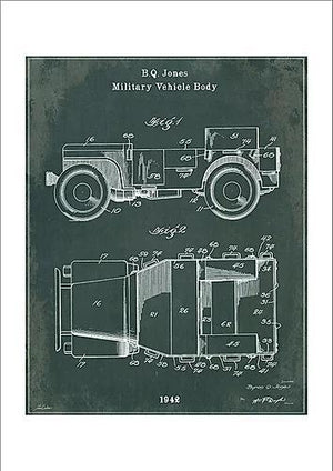 大人の雰囲気にしてくれるモダンレトロなアートポスター『Jeep1V2Green』 - TOCO LIFE