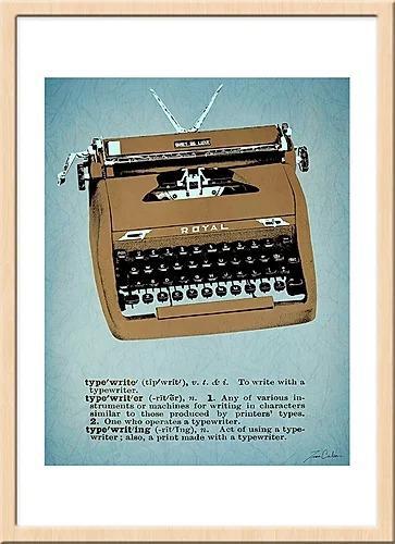 大人の雰囲気にしてくれるモダンレトロなアートポスター『Typewriter』