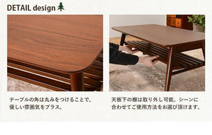 どんな部屋にも馴染みやすい木の風合いを感じられるロータイプの折れ脚テーブル MINT ホワイト - TOCO LIFE