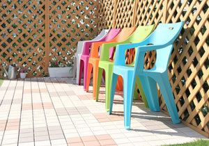 空間を彩る色鮮やかなガーデンデザインチェア ANCGELO パープル - TOCO LIFE