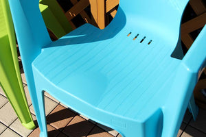 空間を彩る色鮮やかなガーデンデザインチェア ANCGELO ライトブルー - TOCO LIFE