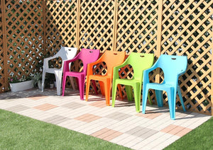 空間を彩る色鮮やかなガーデンデザインチェア ANCGELO パープル - TOCO LIFE