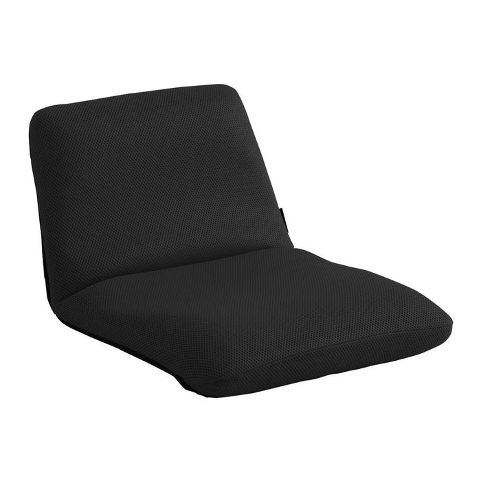 座ると自然に姿勢を意識できるコンパクトな日本製リクライニングチェア LASK メッシュ ブラック