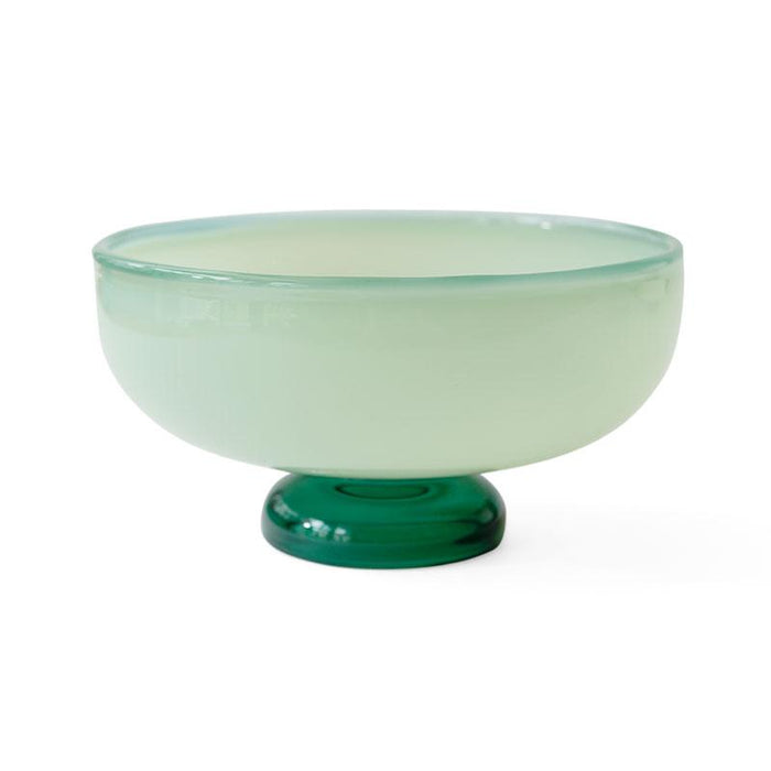 モダンなフォルムながら少しレトロな雰囲気のガラスボウル食器 amabro- SNOW BOWL Mint Green